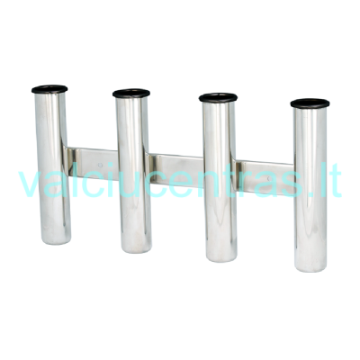 Nerūdijančio plieno 4 meškerių laikiklis 